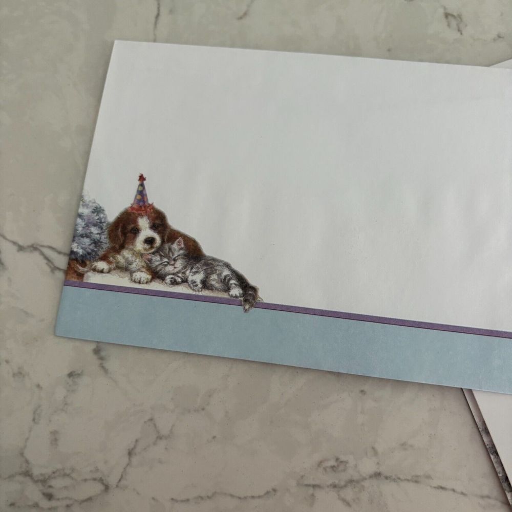 Cat & Dog Happy Birthday Card with‎ Envelope Habitat Hope Greeting Collection - Picture 6 of 6